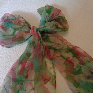 RETRO CHIFFON FLOWERS LIKE A PAINTING Long Scarf